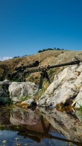 custom carboard camo cerakote on a bolt action rifle