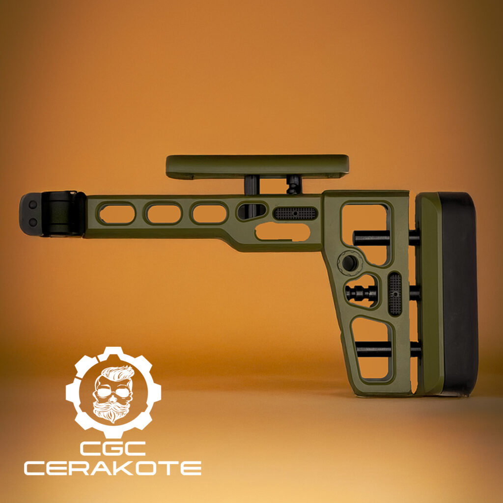 Cerakote green on a mdt stock