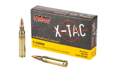 PMC Ammunition, XTAC, 556NATO, 55 Grain, Full Metal Jacket, 20 Round Box