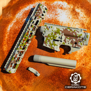 tropentarn cerakote pattern on an ar-15