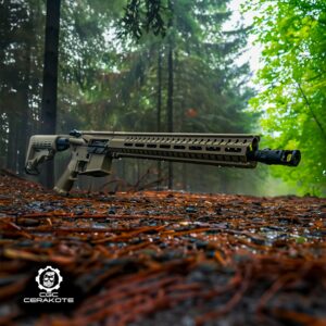 tan cerakote on an ar-15