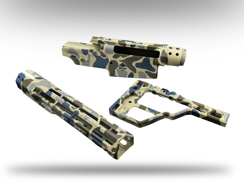 Duck camo pattern on a chasis